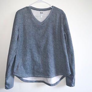 JOCKEY heather gray fuzzy long sleeve sleep top